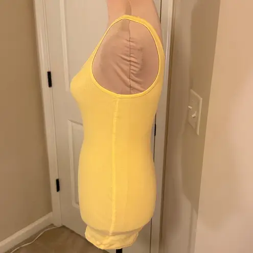 Mossimo Supply Co. Mustard Ribbed Tank Top Yellow Size M