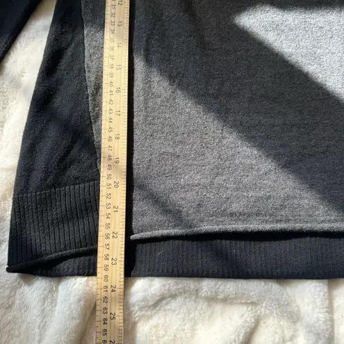 LISA TODD Heart Crewneck Sweater Cotton Cashmere Gray Pink Casual Pullover M Size M