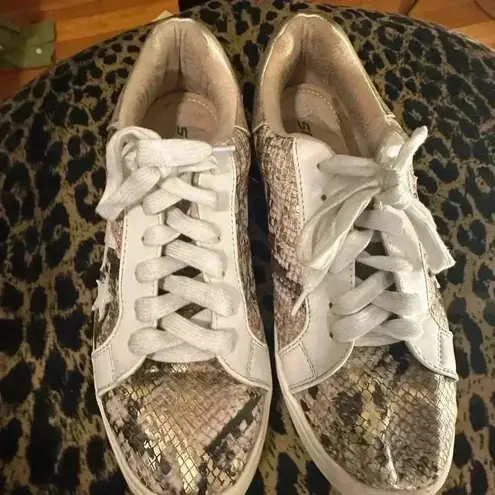 Soda White and Gold Sneakers