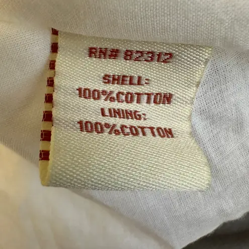 Aryeh Fit & Flare Dress Womens M White 100% Cotton Sleeveless Floral Brunch Boho