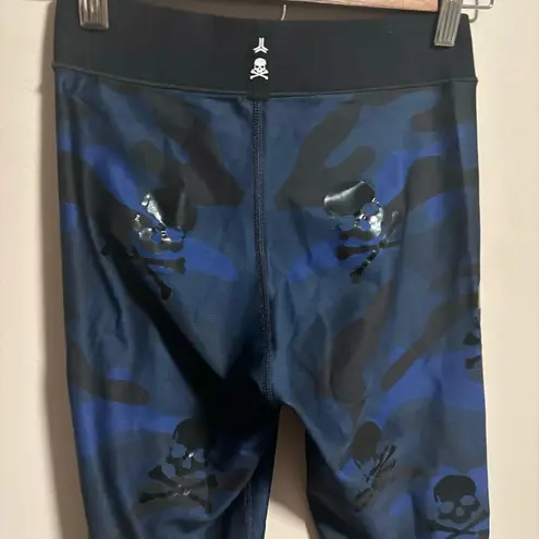 Ultracor x Soul Cycle Python Skull Camo Leggings Blue- Size Small