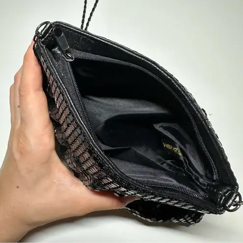 Vintage 1980s/1990s black chain mail purse