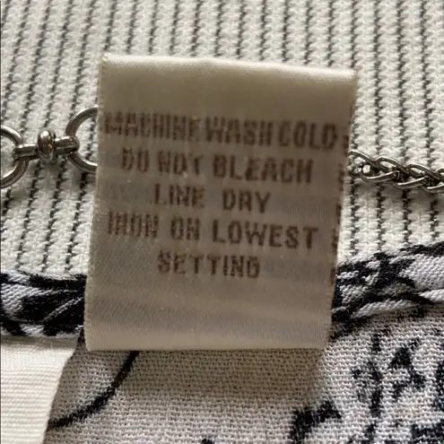 Mimi Chica S-M Ivory Black Print Shorts Romper Long Elbow Sleeve 3/$20 SALE!