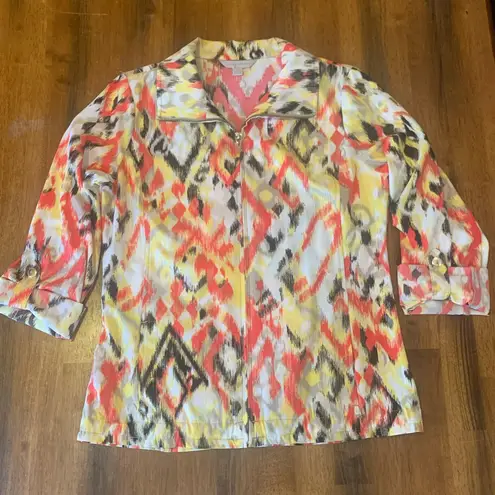 Laura Ashley Vibrant Red and Yellow Patterned jacket