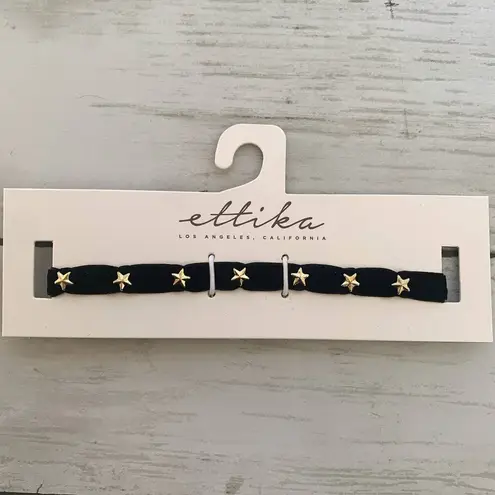 Ettika 5/$25 Revolve Star Choker Necklace in Black/Gold