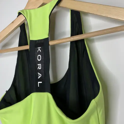 Koral Dakota Lime Blackout Sports Bra Womens Citrina Small