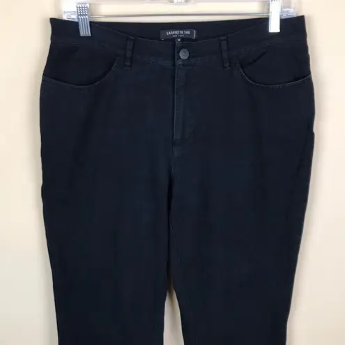 Lafayette 148  New York Women’s Black Straight Leg Minimalist Denim Jeans