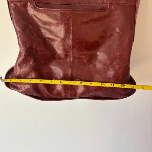 Hobo Red Leather Tote Shoulder Bag Merlot Maroon Worn Boho Oversized Slouchy