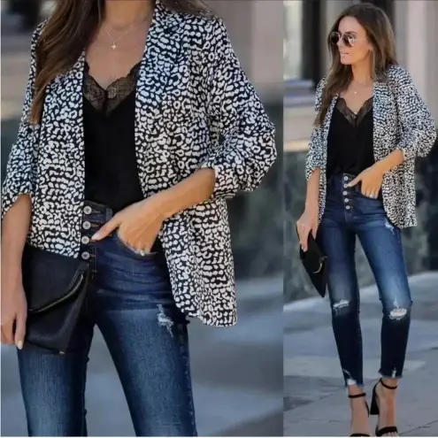 VICI  Resilient Leopard Blazer Medium EUC