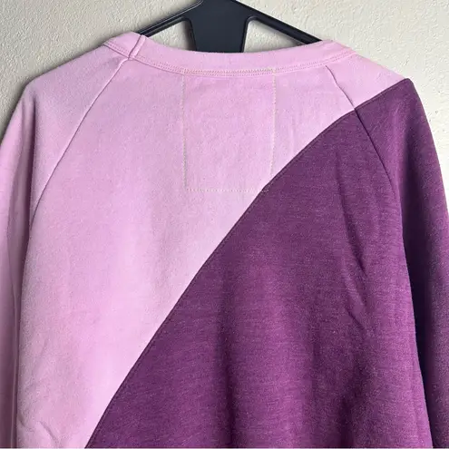 Aviator Nation Rare Crewneck Purple Colorblock lightning bolt Sweater size M