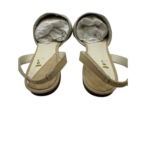 Nantucket Sole Shoes Women 6.5 Tan Suede Leather Pointed Toe Slingback Flats