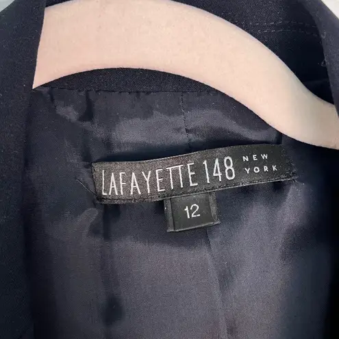 Lafayette 148 New York Black Wool Blend Blazer 12