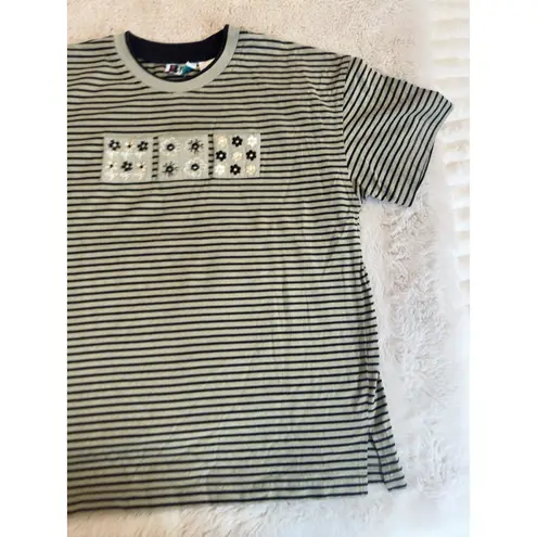 Vintage Bolo Spirit Women Green Embroidered T Shirt Size M Size M