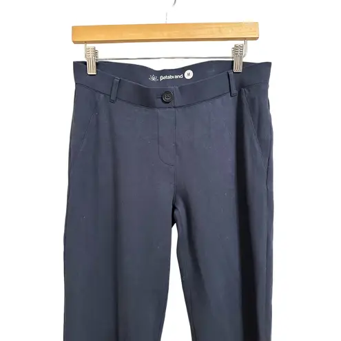 Betabrand Womens Long navy Wide-Leg Mid Rise Pull On Casual Pants Size Medium