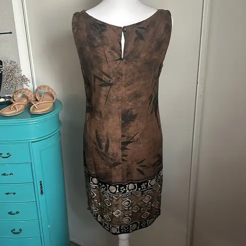 Vintage Hawaiian Tapa Traditional Island Print Sleeveless A