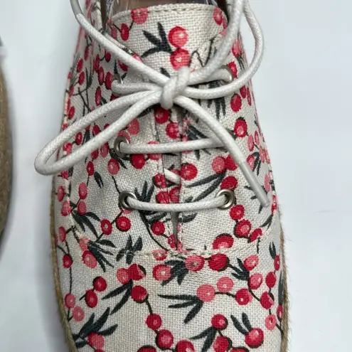 Aerosoles Womens Summer Sol Boat Shoe in Cherry Fruit Print Sneakers S-341 Sz 10