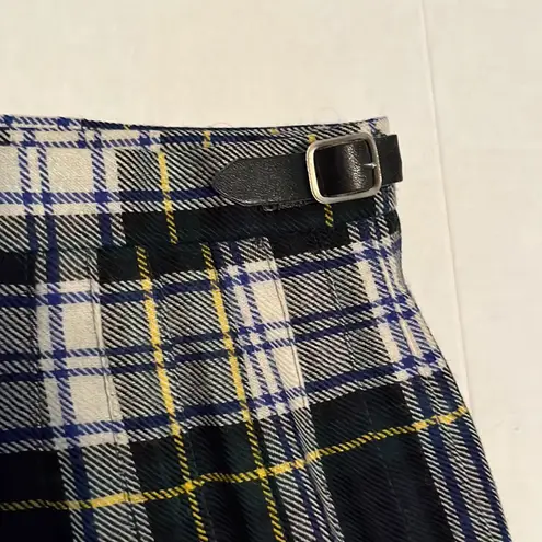 Highland Home Industries Tartan Plaid Wool Skirt Green Size 16