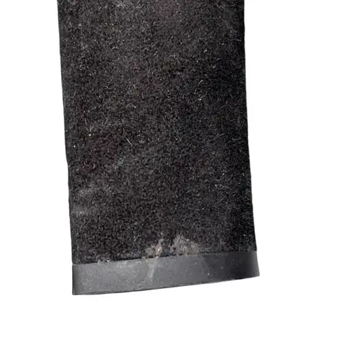 Anyi Lu Black Leather Block Heel Pumps Shoes size 37.5