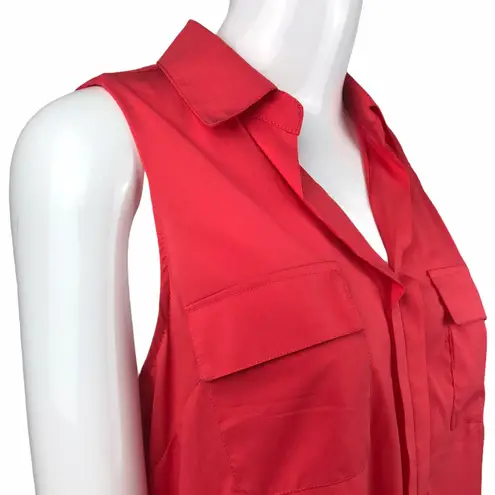 Skies Are Blue Coral Sleeveless Top