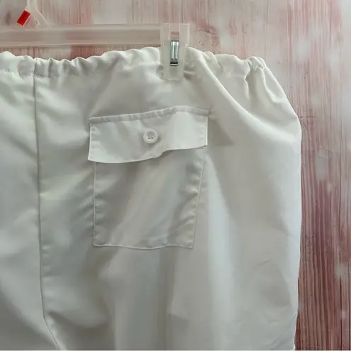 Cider  White Slim Fit Low Rise Parachute Pants