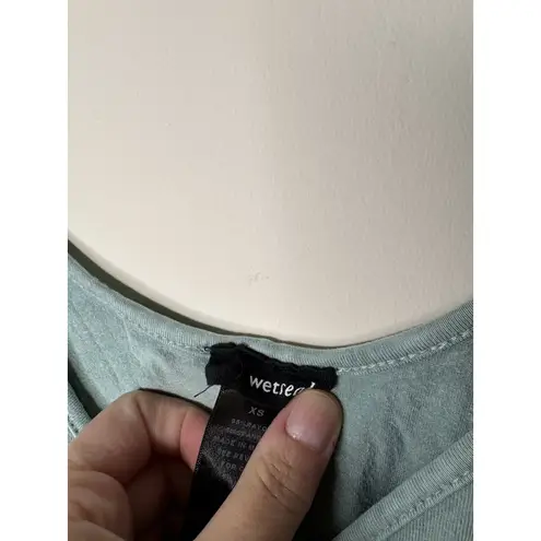 Wet Seal  Juniors XS Tank Top Blouse Green High Low Light Tie Dye Flowy Boho - Image 5