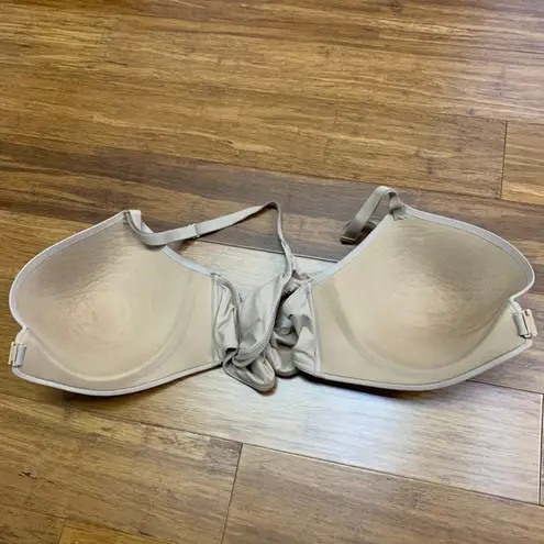 Soma Enbliss Racerback Bra Size 36C Comfort Beige Everyday Front Close Lined