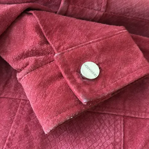 Bernardo Women's Red Suede Genuine Leather Jacket SZ-PM