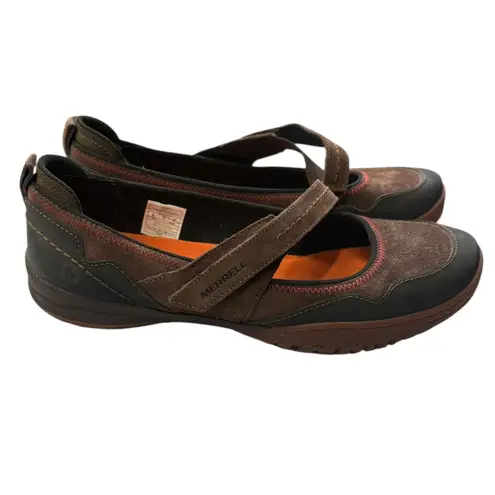 Merrell Women's Albany Mary Jane Suede Earthy Hiking Slip On Shoes Size 10