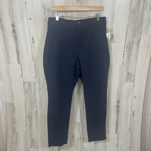 Old Navy NWT  High Rise Pixie Pants Navy size 16 Secret-Smooth Pocket Office Work