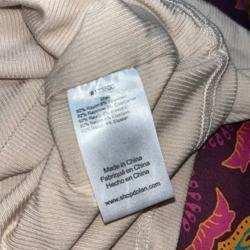 Anthropologie Dolan Grecian Knotted One Shoulder Ribbed Beige Top Women's Size L Tan Size L