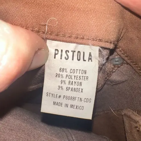 Liverpool stretchy boutique faux leather brown 10/30 jeans Tan