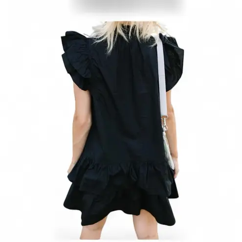 Fantastic Fawn ⭐ Star of the Show Sequin Ruffle Dress – Black/Red, Size Small -