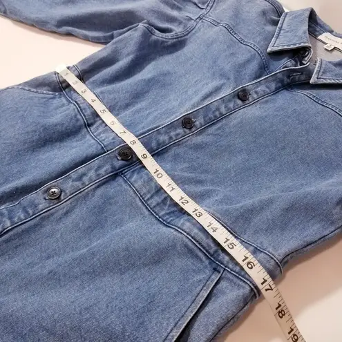 Something Navy Cotton Blend Denim Boilersuit Overall Jeans with Pockets