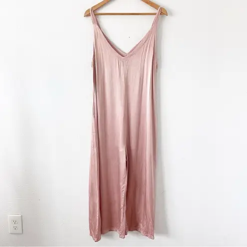 Lacausa Santin Double V-Neck Jumpsuit in Rose