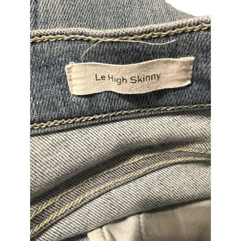 Frame  Denim Jeans Le High Skinny Raw Hem Light Distressing Size 30