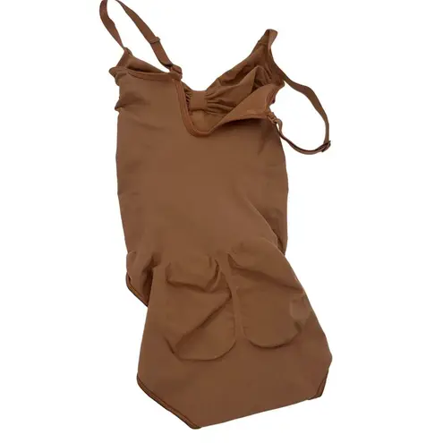 SKIMS  Seamless Sculpt Brief Brown Sleeveless Bodysuit Size Small