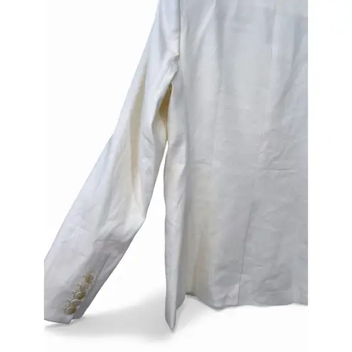 Veronica Beard NWT | 10 | Miller Dickey Blazer Linen Double Breast Women Ivory