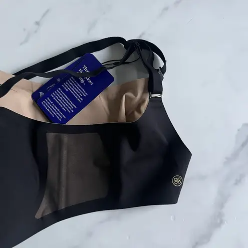 Honeylove Crossover Wireless Bra in Runway Black Tan Size 38D/DD Comfortable