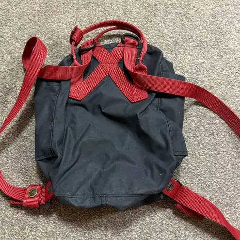 Fjallraven Kanken Black and Red Mini Unisex Backpack