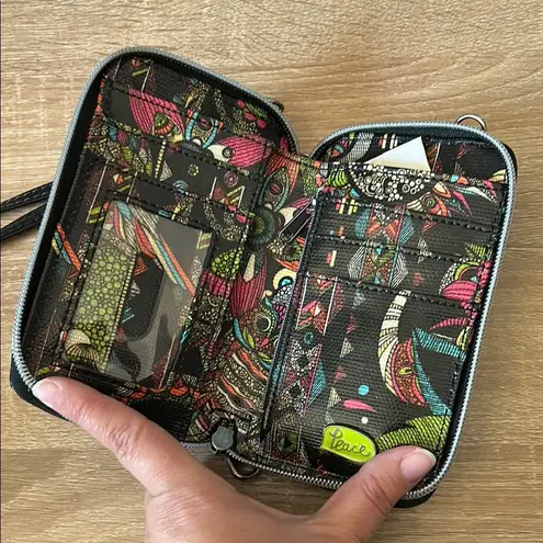 Sakroots  Multicolor Owl Pattern Wristlet