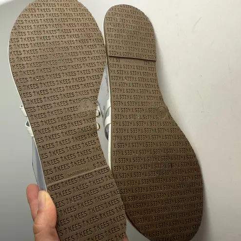 Tkees Leah Sandals Leather Cream Size 9