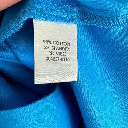 cj banks 100% Cotton Bright Blue Ruffled Full Zip Lightweight Jacket Size 1X