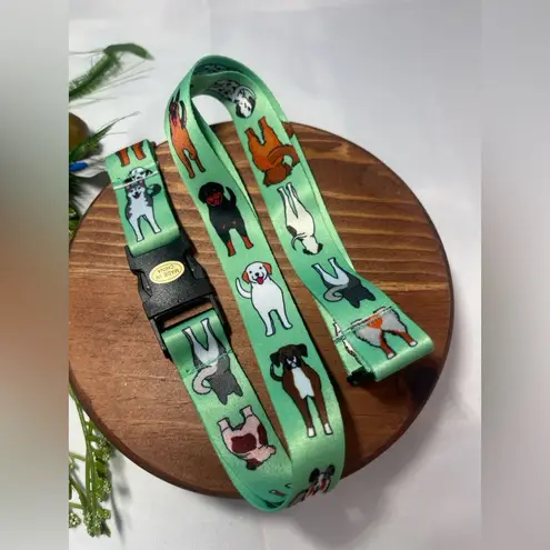 Cute Dog Breed Print Lanyard – Green – Badge Holder / Keys – NEW