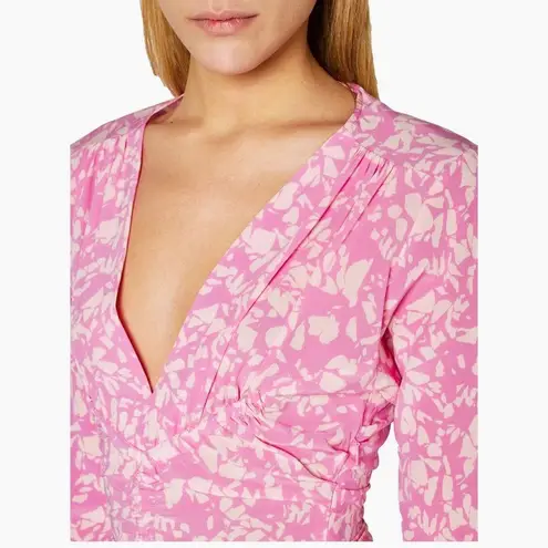 Isabel Marant silk Ruched Pink Floral mini Dress NEW