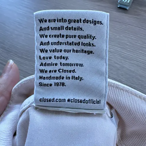 CLOSED Baker Jeans Slim Jeans Ecru Size 27 Mid Rise Skinny Organic Cotton White