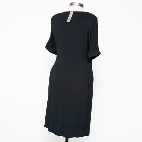 Nic+Zoe Knit Tie Dress Black Onyx Medium