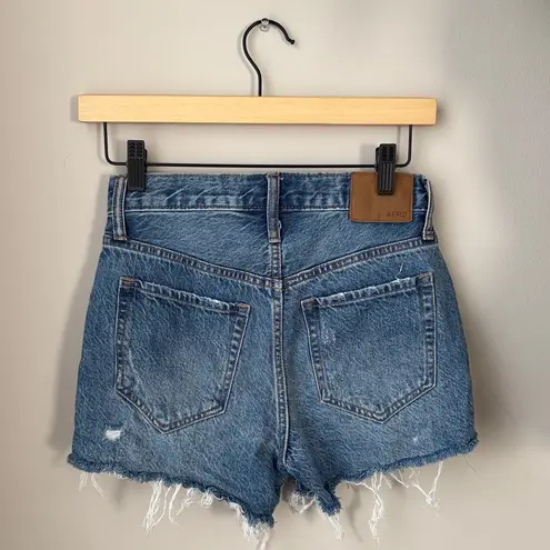 Aeropostale  Blue Distressed Jean Shorts High-Waisted 90s High Rise Cut Off