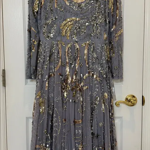 Mac Duggal NWT 5217 Long Sleeve Embellished Illusion Evening Gown Size 10