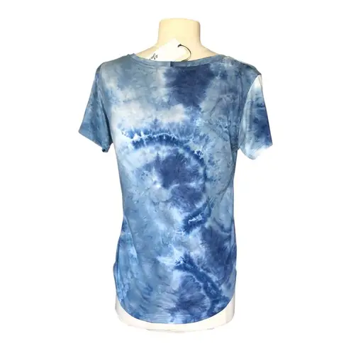 Yana K Charlotte Top Shirt LT Blue Navy DTY Brush Tie