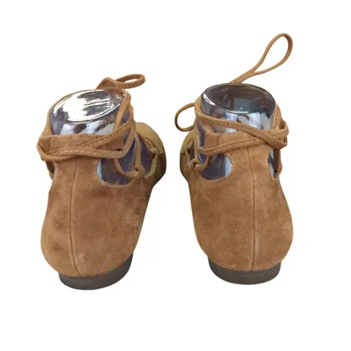 Vionic Lucinda Ballet Flats Lace Up Women's 6.5 Pointed Toe Suede Leather Shoes